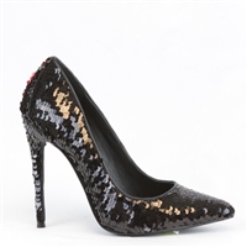 Famous Reversible Sequin Pumps